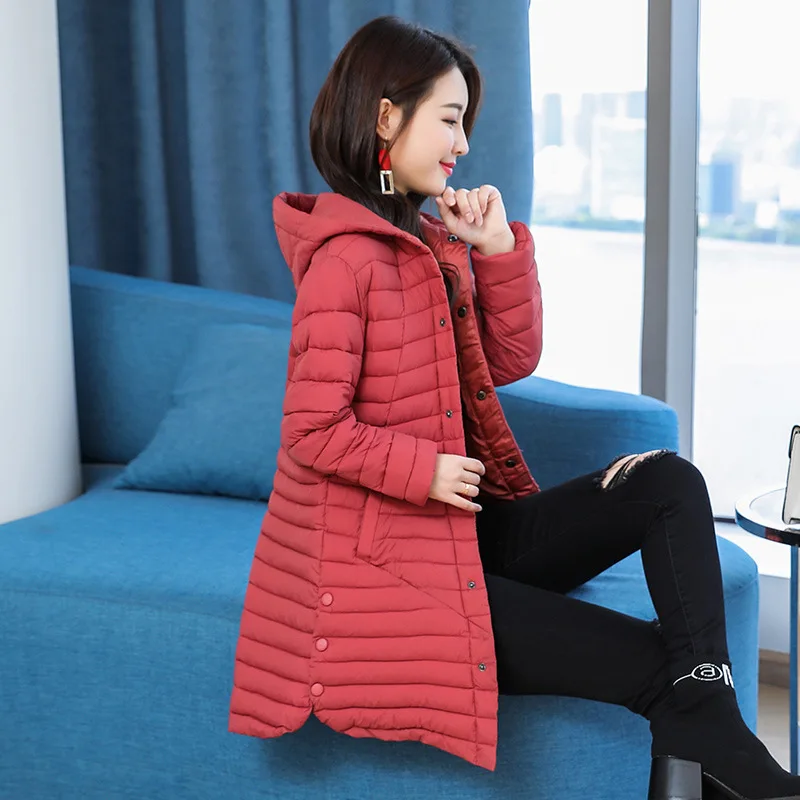 

AliExpress 2019 New Style down Jacket Cotton-padded Clothes Women's Slimming WOMEN'S Dress Cotton-padded Jacket Thin Slim Fit Mi