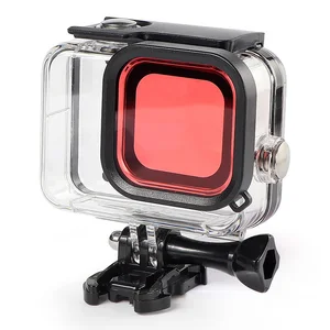 Image 2 - Filtres 3 pièces pour Gopro Hero 8 boîtier étanche étanche filtre de plongée accessoires pour caméra JR Deals 