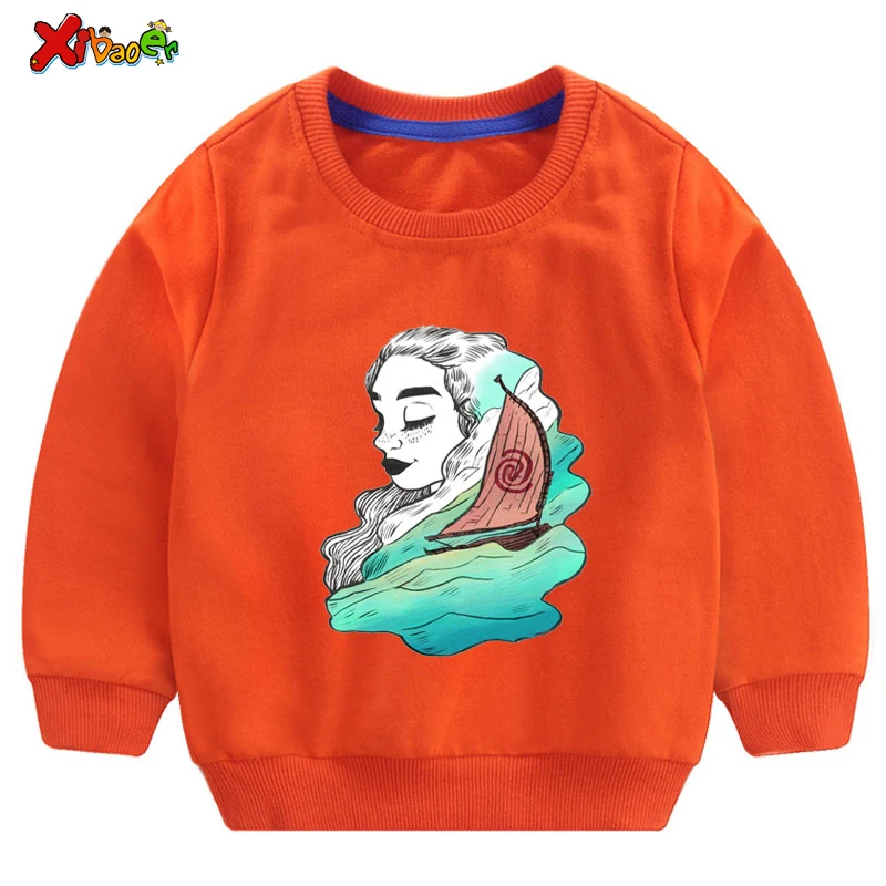 Baby Girl Sweatshirt Moana Autumn Children Girls Sweatshirts Toddler Cotton Sweatshirts Costume Children Clothing Kids - Цвет: Sweatshirts