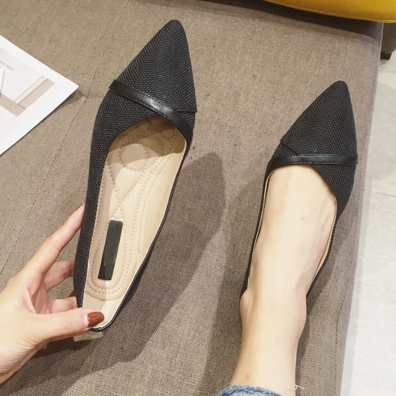 Newest Style 2021 Women's Ballet Flats Shoes Spring Autumn Pointed Toe  Shallow Women Shoes Office Ladies Soft Work Single Shoes - Flats -  AliExpress