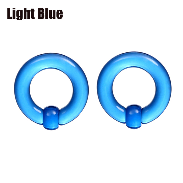 Acrylic BCR Big Large Size Captive Bead Ring Ear Tunnel Plug Expander Gauges Nose Septum Ring Earring Piercing Body Jewelry