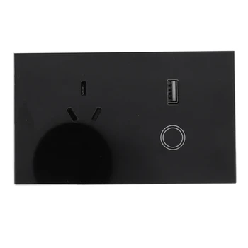 

USB Wall Power Socket,Press Switch USB Wall Socket with Wall Outlet,110V Plug Socket(US Plug)