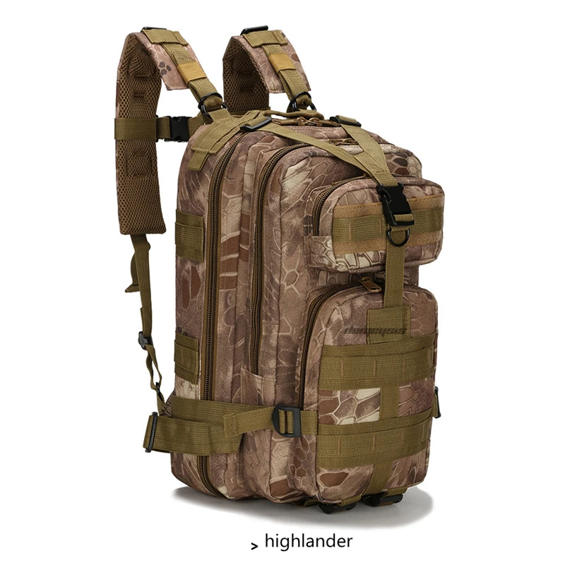 Большой емкости тактические боевые рюкзаки Molle военные Airsoft рюкзаки 600D Оксфорд рюкзак Водонепроницаемый походные сумки - Цвет: highlander