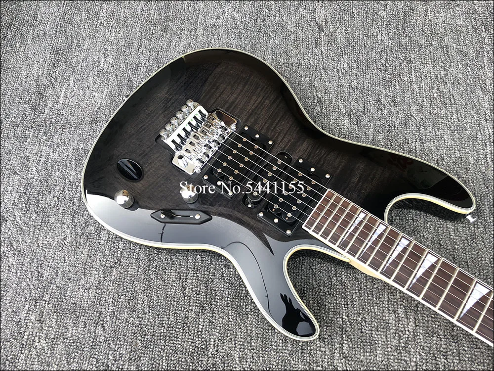 2019 Высококачественная 6 струнная электрическая гитара Floyd rose корпус из красного