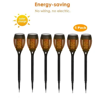 

2-8pcs Solar Flame Light Flickering lawn lamp Solar Torch Lights With Flickering Flames IP65 Waterproof Outdoor Dancing Flame To