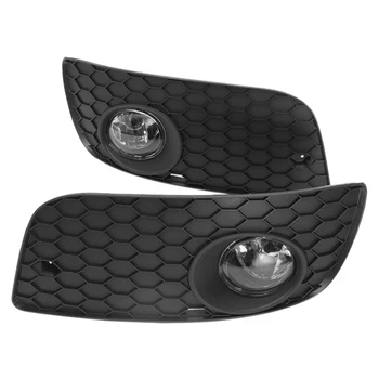 

Front Bumper Fog Lights Lamp Grill Cover with H11 Halogen Bulbs for Jetta Golf MK5 G-TI GLI 2006-2009