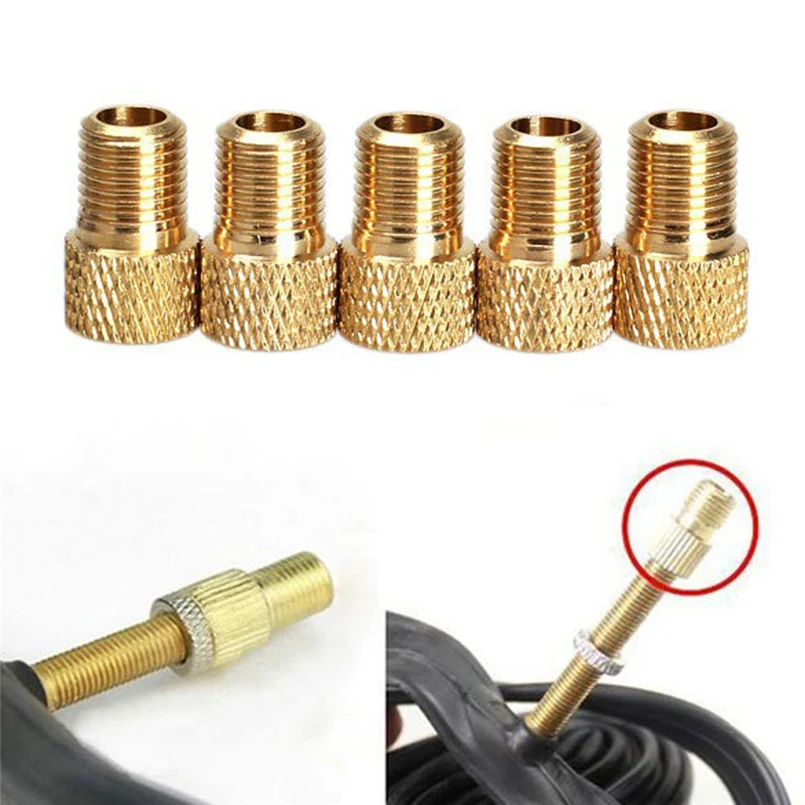 5pcs US schrader valve converter valve adapter converter bicycle bicycle tire tube pump circle valve cap 30N28 (6) - 副本