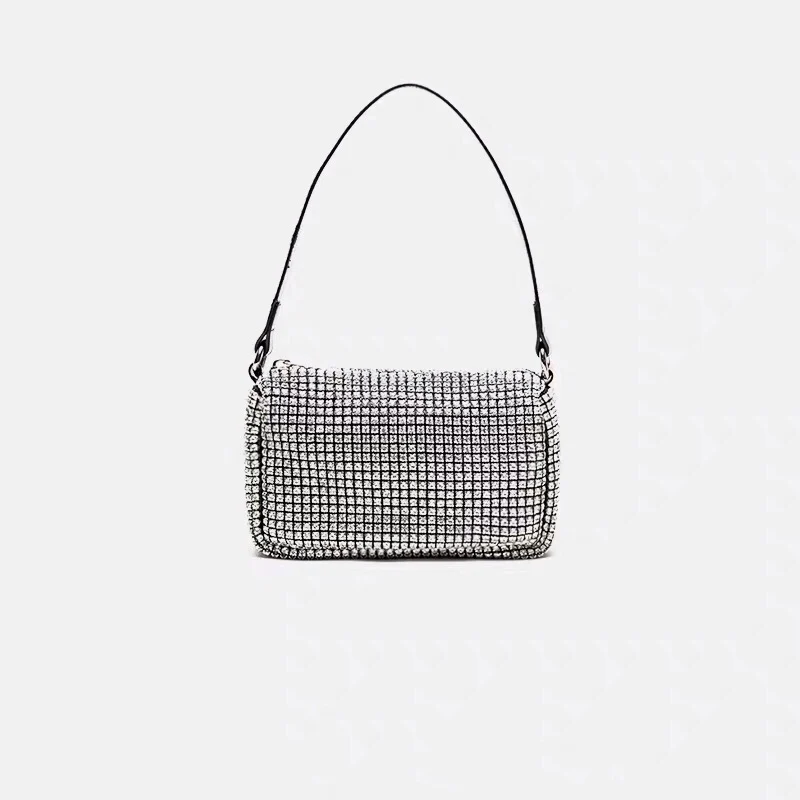 Роскошные вечерние сумки дизайнерские подушки Tote сумки новейшая женская сумка Модный Блестящий Кристалл сумка на плечо Шикарная полная Сумка-клатч со стразами - Цвет: Белый