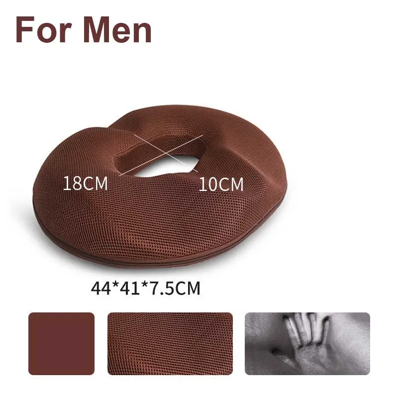 men net brown Подушка для сидения, нескользящая Ортопедическая подушка с эффектом памяти, копчик, подушка для задней кости, Подушечка Для Снятия Боли, для офисного кресла, автомобильное сиденье, боль в спине - Цвет: men net brown