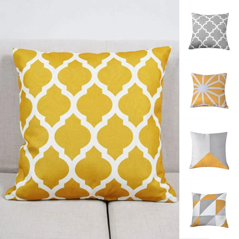 

New Arrival Mustard Yellow Saffron & Geometric Wholesale Rainbow Cover Cover Cushion Cushion Red 18 inch D9K3