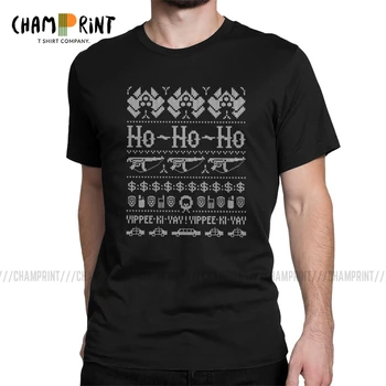 

Men T-Shirt McClane Christmas Sweater Vintage Cotton Tees Die Hard Nakatomi Bruce Willis Movie T Shirts New Arrival Clothing