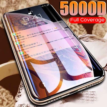 Перейти на Алиэкспресс и купить 5000D полное изогнутое стекло для iPhone SE 2020 11 Pro XS MAX XR X защита экрана закаленное стекло для iPhone 7 8 6 6s Plus пленка