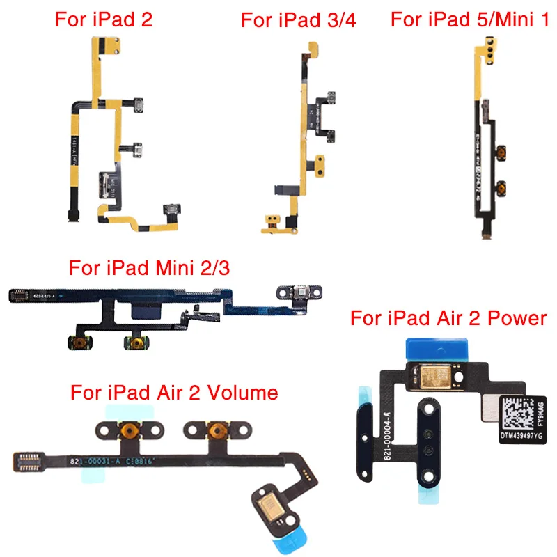 Кнопка регулировки громкости для iPad 5 6 Air 1 2 Mini 3 4 A1474 A1566 A1432 A1489 A1599 шт. | Мобильные