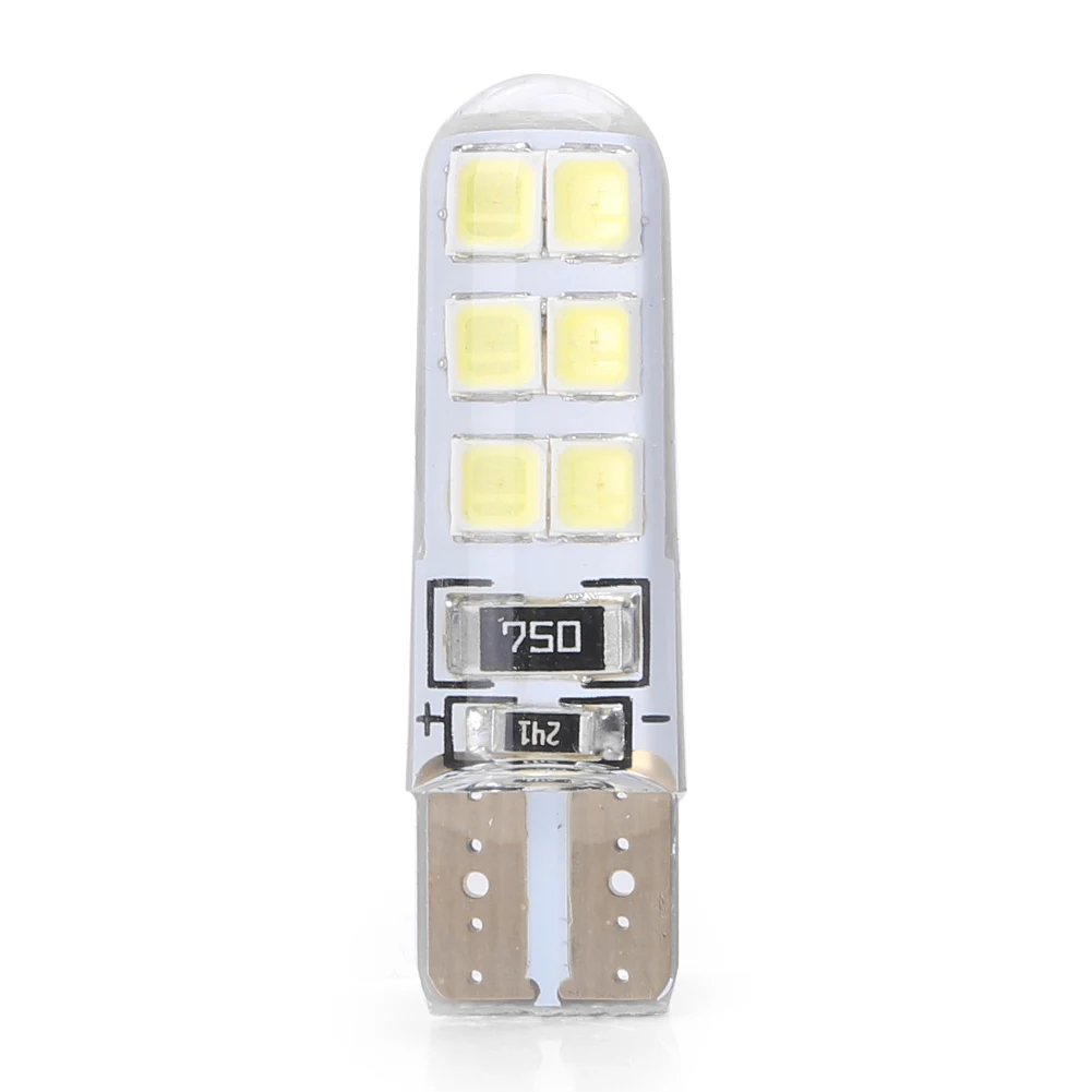 1Pcs Universal 360 Degree Car White T10 LED Canbus Error Free Bright Light Bulb W5W 12SMD 2835 Accessories led light bulb