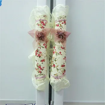 

1 Set Refrigerator Door Handle Gloves Dust Covers Flower Pattern Lace Fridge Door Knob Cover Pad Protective Sleeve Decoration