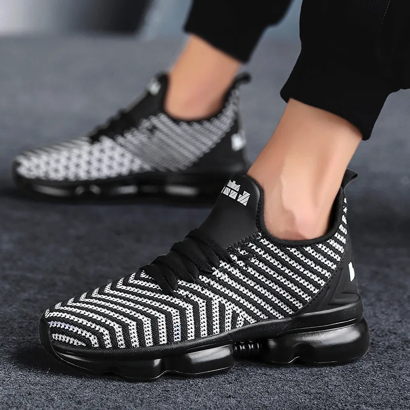 

2019 Autumn Large Size MEN'S SHOES 46 Breathable Fly Woven AJ Basketball Shoes Lightweight Cool Sports Footwear