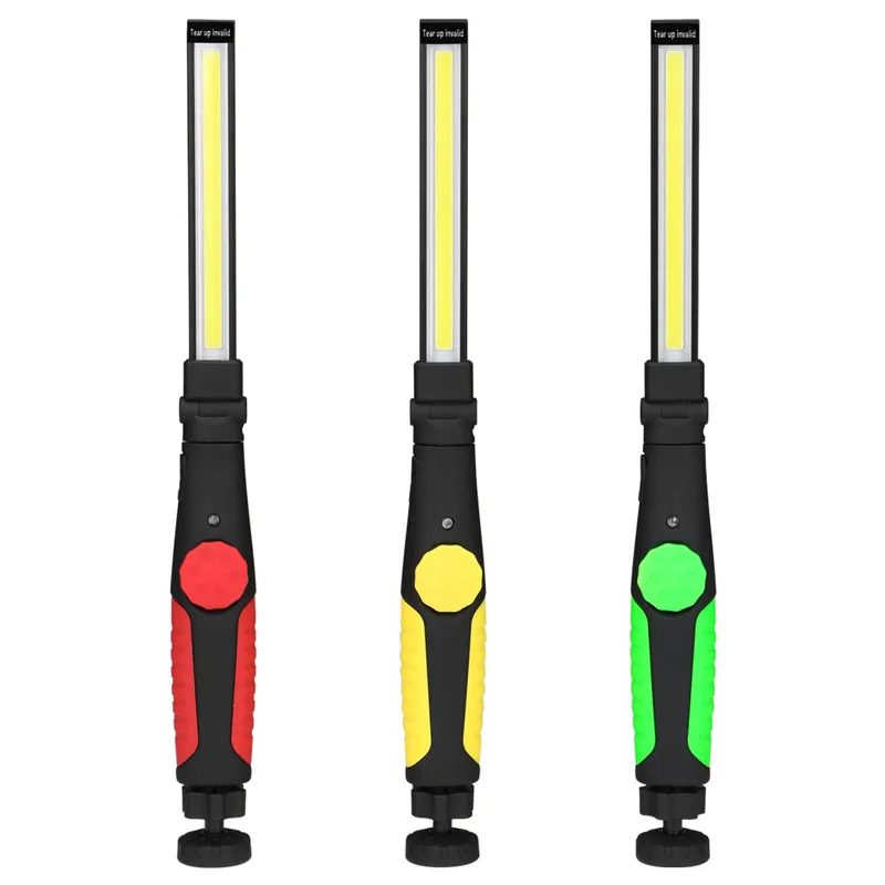 Модернизированный Вращающийся складной портативный COB флэш-светильник фонарь USB Перезаряжаемый светодиодный рабочий светильник Магнитный фонарь COB портативный точечный светильник