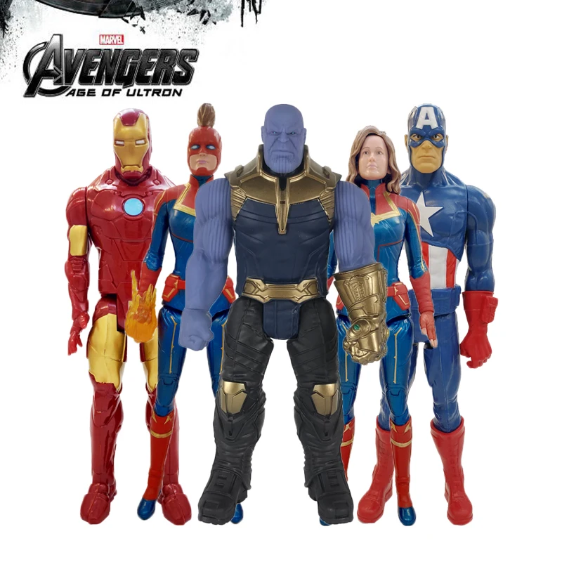 Skup 30cm Marvel Avengers końcówki Thanos Spiderman Hulk Iron Man kapitan ameryka Thor Wolverine figurka zabawki lalki dla dzieci