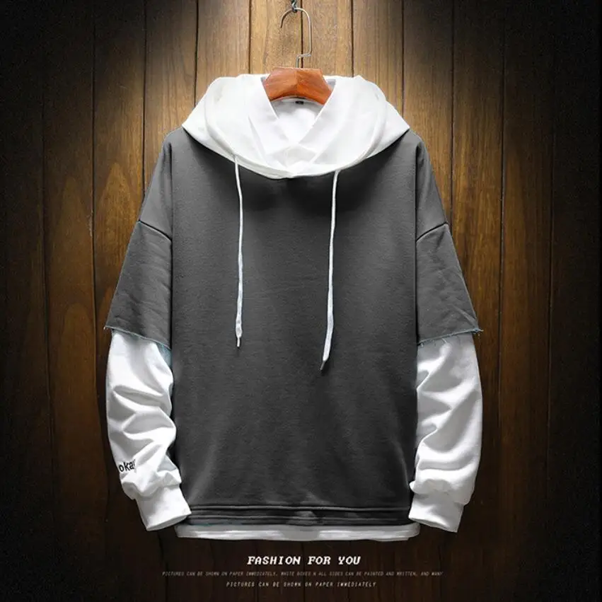 

2019 New Fashion Set head Cotton Sweatshirts Men Young Autumn Letter Warm Casual Hoodies Male jackets Soft Pullover Tops S-5XL