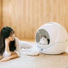 

Fully Enclosed Automatic Cat Litter Box Anti-splashing Smart Cats Toilet Electric Kitty Poop Shoveling Machine Deodorant Cleaner