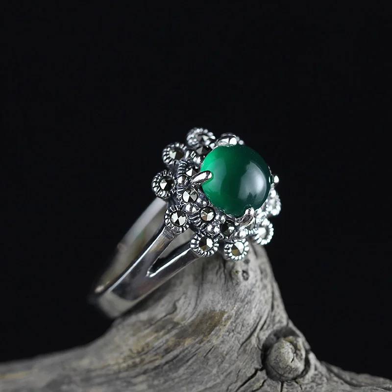 

2019 Special Offer Anel Feminino New Character Product Craftsmanship Has Four Claws On Exotic Mosaic Stone Sterling S925 Ring
