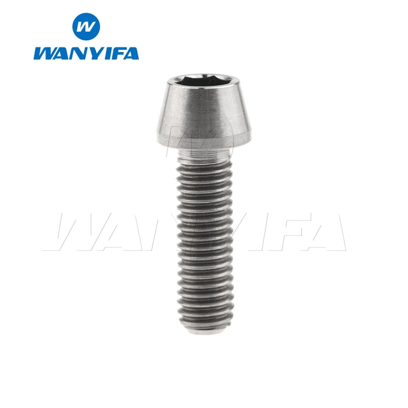 M5x16 Titanium Wanyifa M5x9 15, 16, 18, 20, 25 30 35, 40 45 50 55 60 мм шестигранный ключ конической головкой Винт с титановым болтом для Велосипедный вынос руля - Цвет: M5x16 Titanium