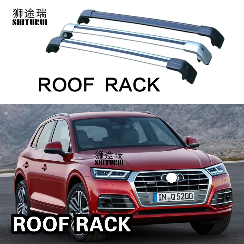 SHITURUI 2Pcs Roof Bars for Audi Q5 5door SUV 2008 - 2020 Aluminum Alloy Side Cross Rails Rack Luggage Carrier | Автомобили и
