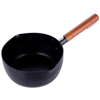 

Black Aluminum Snow Mini Non-Stick Soup Cooking Pot Milk Pot Japanese Food Pot for Kitchen Pan Frying Pan
