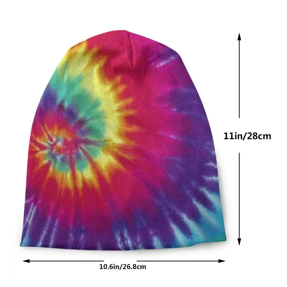 Tie Dye тканевая унисекс взрослая Повседневная шапочка зимняя теплая вязаная Лыжная шапка с рукавом Skully Beanies