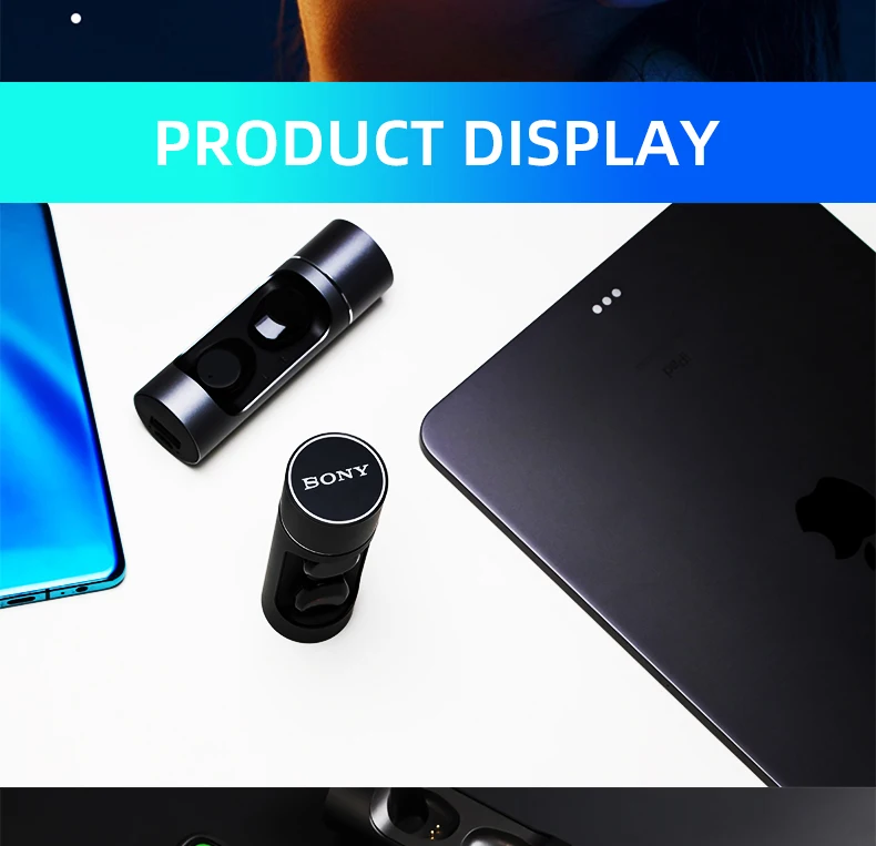 BONY TWS 5,0 Беспроводная bluetooth-гарнитура с сенсорным отпечатком пальца с двойным микрофоном спортивные Игровые наушники HD стерео Беспроводная гарнитура