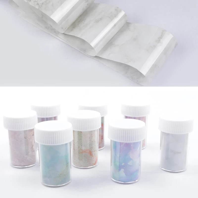 

1 Box 4*120cm Nail Foils Marble Series Nail Art Transfer Sticker Paper Nail Art Sticker Slide DIY Decal For Nails Accessories