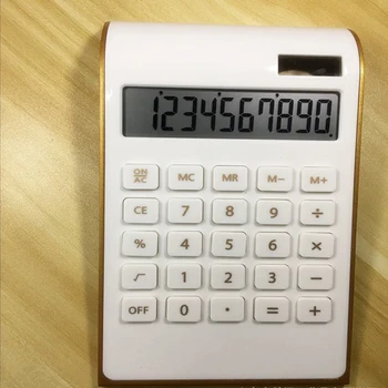 

Creative handheld solar battery calculator, dual power supply 10-digit display calculator plastic red/blue/white/black
