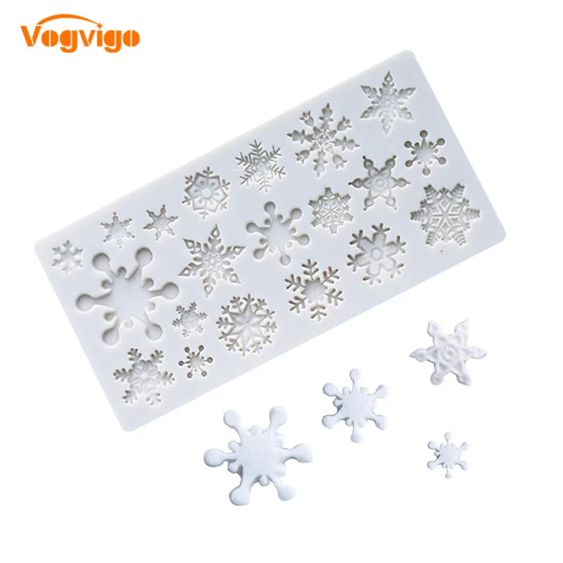 

VOGVIGO Snowflake Silicone Mold Chocolate Cake Mold Cake Decorating Tools Fondant Sugarcraft Wedding Cake DIY Mold Chocolate