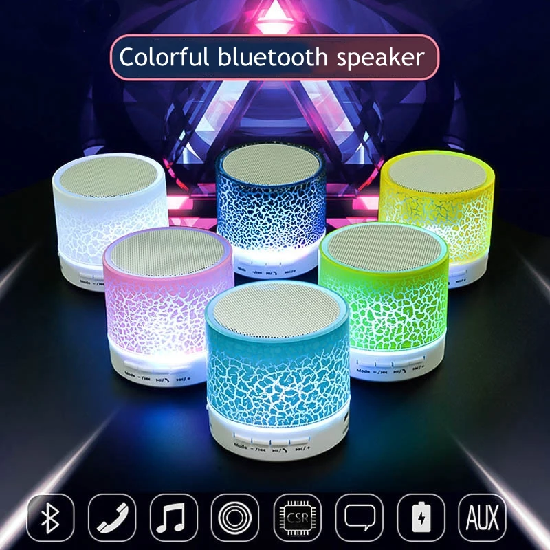 

Soporte Speaker Subwoofer Led Wireless Bluetooth 2.1 Stereo Audio Mini Mp3 Player for Xiaomi iPhone Samsung Huawei Loudspeaker