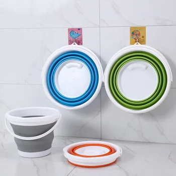 

Folding Water Bucket Cleaning Collapsible Storage Bucket Mop Washbasin Applicable Plastic Foldable Fishing Outdoor Camping Tub