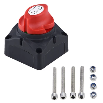 

1PCS 12V/24V 300A Car Battery Isolator Main Battery Switch Emergency Stop Pole Disconnect Separator Switch 68x68x75mm