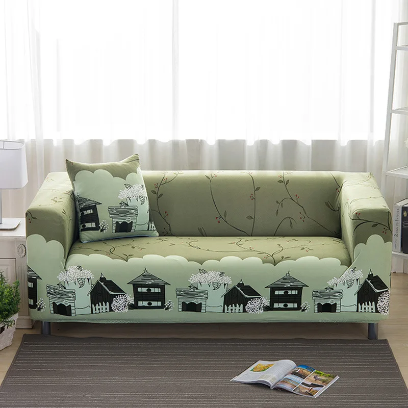

Elastic Floral Printing Couch Cover for Living Room Spandex All-inclusive Slip-resistant Sectional Anti-dust Sofa Covers