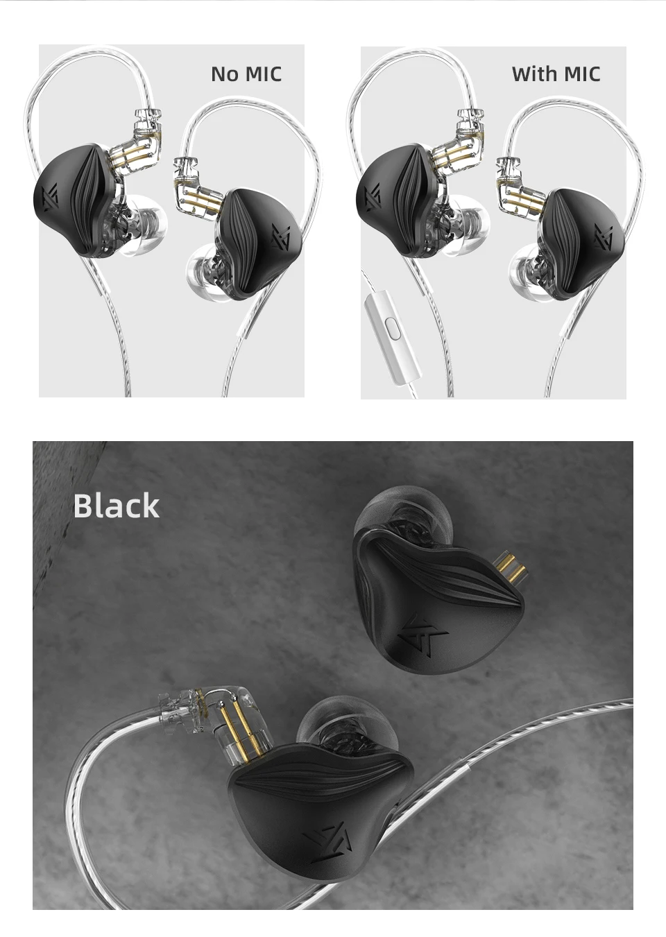 KZ ZEX Electrostatic Dynamic Drive Hybrid Earphones Bass HIFI Earbud Noise Cancelling Sport Headset For KZ ZSX ZS10 ZSN PRO EDX headphones for tv