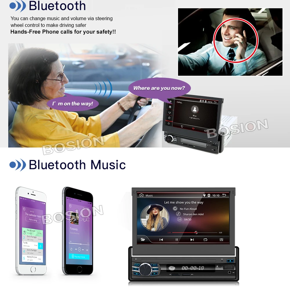 Clearance car multimedia 7" Universal 1din Android 6.0 Quad Core Car radio GPS Navigation Wifi BT autoRadio 2GB RAM 16GB ROM 4G SWC RDS 4