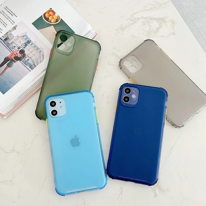 Роскошный чехол для iPhone 11 Pro XR XS MAS X 7 8 6S 6 PLUS противоударный Прозрачный мягкий