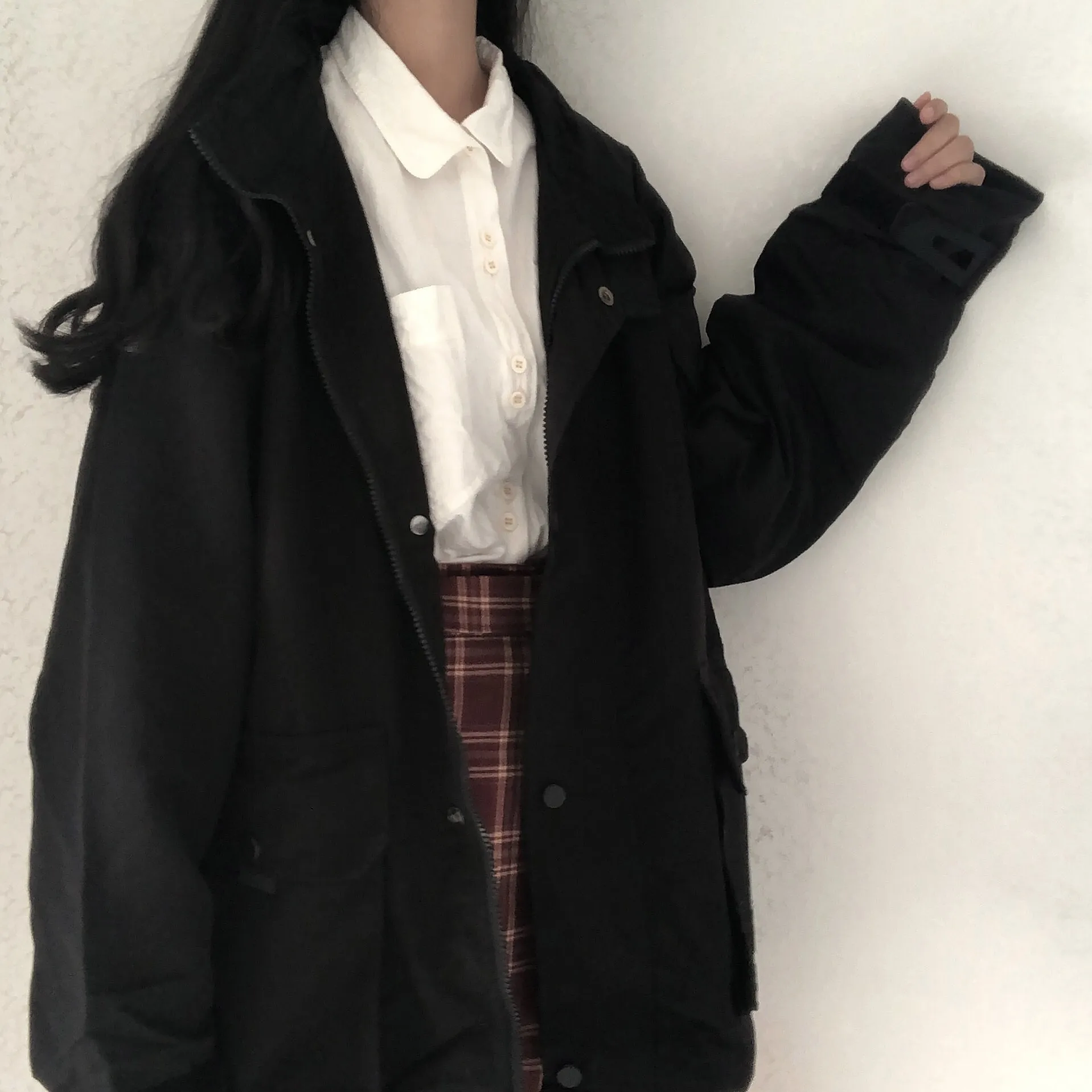 Neploe Harajuku, утолщенная Женская Куртка карго, Осень-зима, корейское пальто большого размера,, средней длины, BF, стиль сафари, верхняя одежда, 55763
