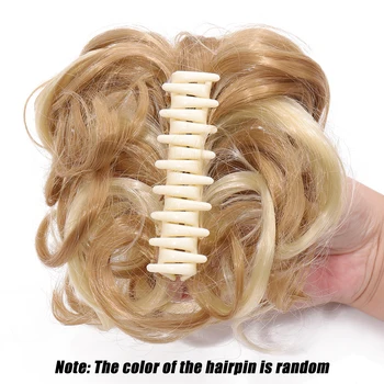 AILIADE Synthetic Messy Curly Hair Buns Claw Clip In Hair Extension Chignon Updo Cover Hairpiece for Women 5