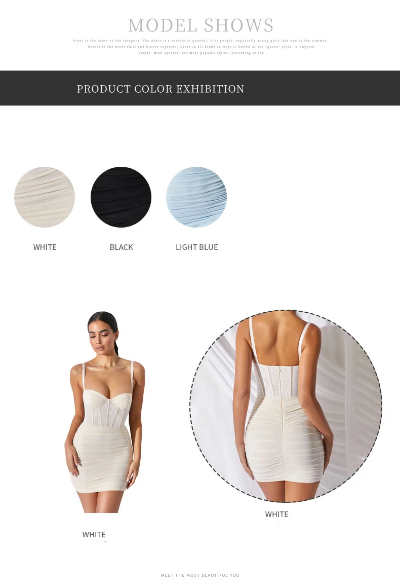 Women's Summer Dress Slip Sexy Backless Off Shoulder Tight Sleeveless Package Hip Mini Solid Zipper Empire Patchwork Pullover sweater dress