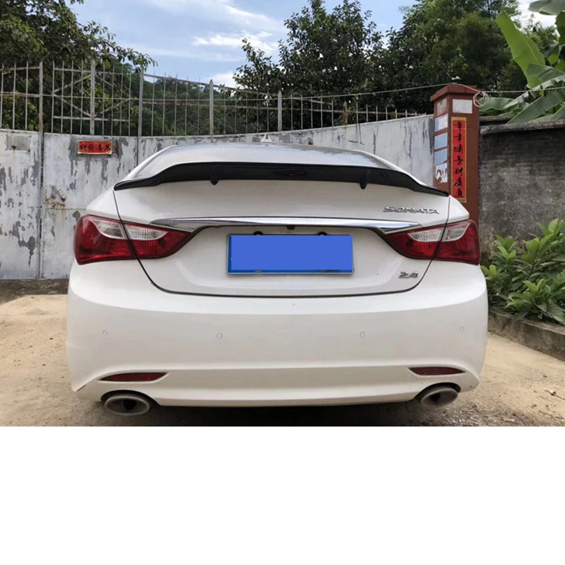 Для hyundai Sonata спойлер 2010- углеродного волокна спойлер задней крышки задний спойлер высокое качество цвет спойлер Sonata 8 заднее крыло автозапчасти toyota hilux