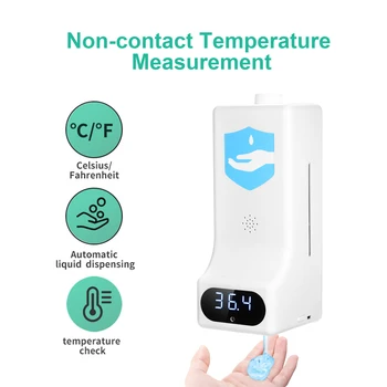 

Auto Soap Dispenser and Non-contact Thermometer 1000ml Touchless Soap Dispenser IR Thermometers 4 Languages