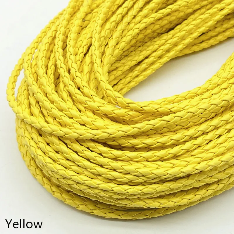 Artificial Leather Braided Rope leather cord 2 Meters 3mm Four Strand Cores For Fashion Bracelet Design Jewelry Making Handmade DIY