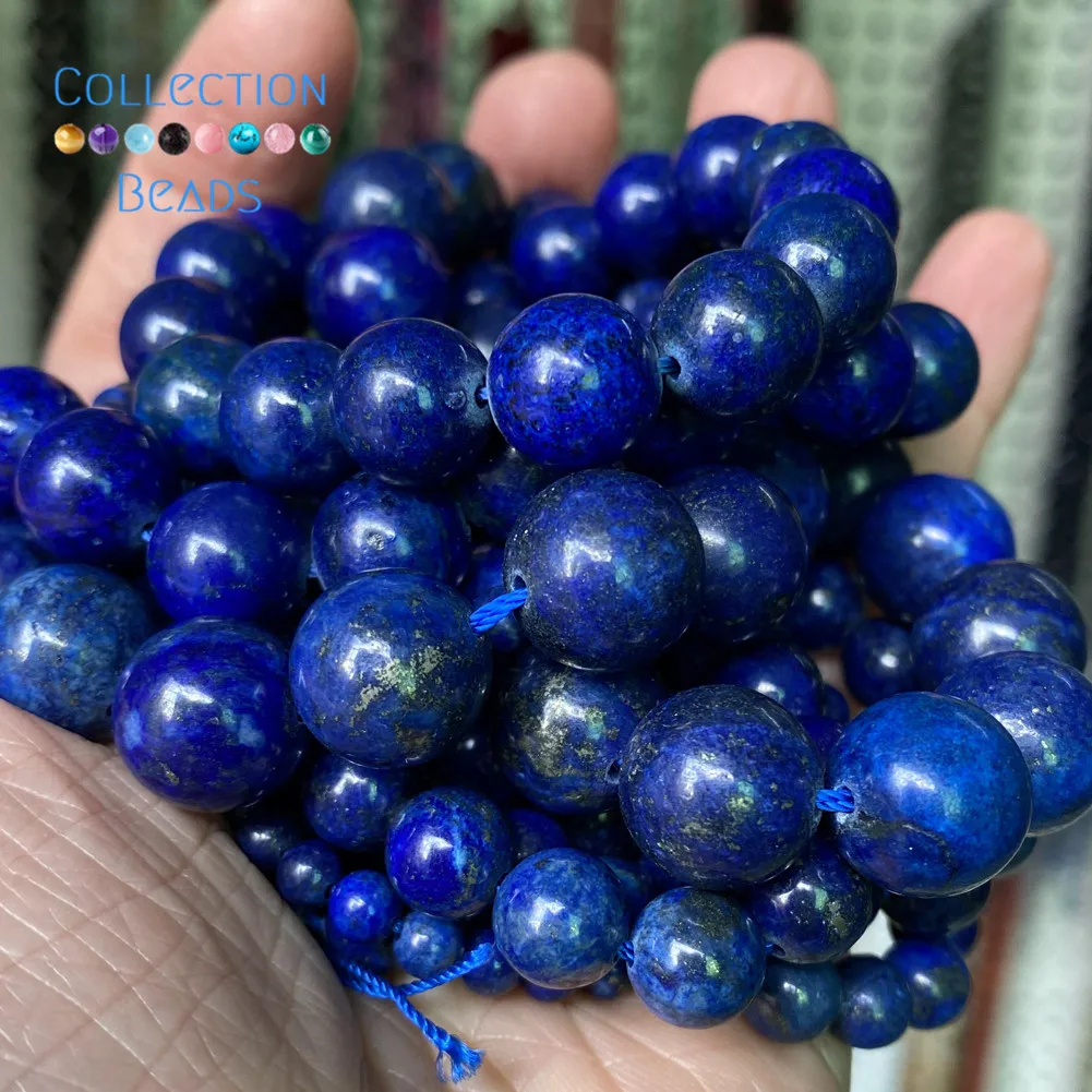 Lapis lazuli, 8mm round, dyed gem beads wholesale - pearl jewelry wholesale