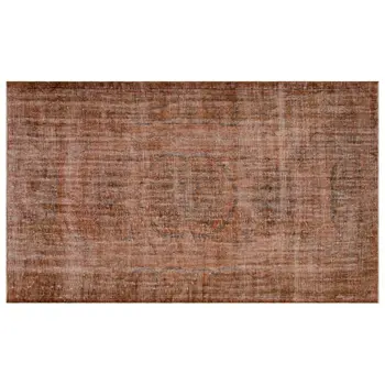 

Handmade Brown Vintage Overdyed Turkish Area Rug 170x294 Cm-5'7''X9'8''