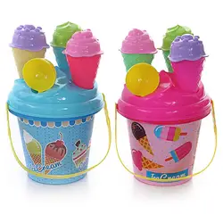 HS YK – seau à glace de plage pour enfants, 8 pièces, en plein air, modèle de jeu de bac à sable, jouets de plage d'été, ABS environnemental, 2022 
