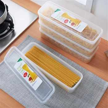 

Spaghetti Noodles Fresh Box Refrigerator Organizer Sealed Jar Fruit vegetables Plastic Storage Box Kitchen Creative Tools